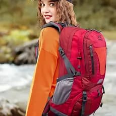 Mochila profissional para caminhada, 50L, grande capacidade, Nylon, à prova d'água, resistente a rasgos, leve, respiráve
