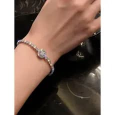 Versão coreana temperamento Micro-incrustado zircão pulseira meninas nicho Pull-Out pulseira ajustável único simples Hig
