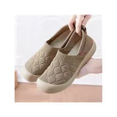 Velho pequim sapatos de pano feminino primavera outono novo estilo boca rasa All-Match mãe sapatos sola macia respirável