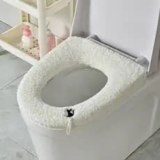 Almofada de assento de vaso sanitário de pelúcia espessada jaqueta doméstica assento de vaso sanitário quatro estações U