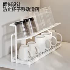 Suporte de copo bancada da cozinha em camadas rack de copo garrafa de vidro copo de chá rack de armazenamento de café ba