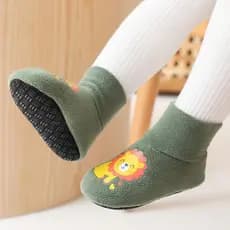 1-2-3 anos de idade sapatos de chão do bebê interior antiderrapante casa outono inverno jardim de infância crianças sapa