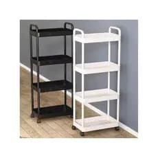 Pequeno carrinho rack quarto banheiro chão Multi-camada lanche rack cozinha móvel estudante dormitório rack de armazenam