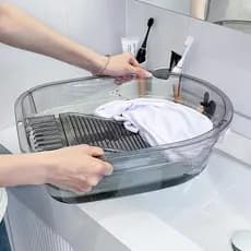 Bacia de lavanderia importada do Japão com lavatório integrado doméstico Extra grande lavatório dormitório estudantil do