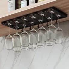 Suporte de vidro de vinho tinto de aço inoxidável japonês de cabeça para baixo Rack de armazenamento luz doméstica ornam