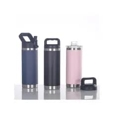 Novo estilo 18oz garrafa de espaço de aço inoxidável esportes ao ar livre garrafa Spray plástico carro três tampas cicli