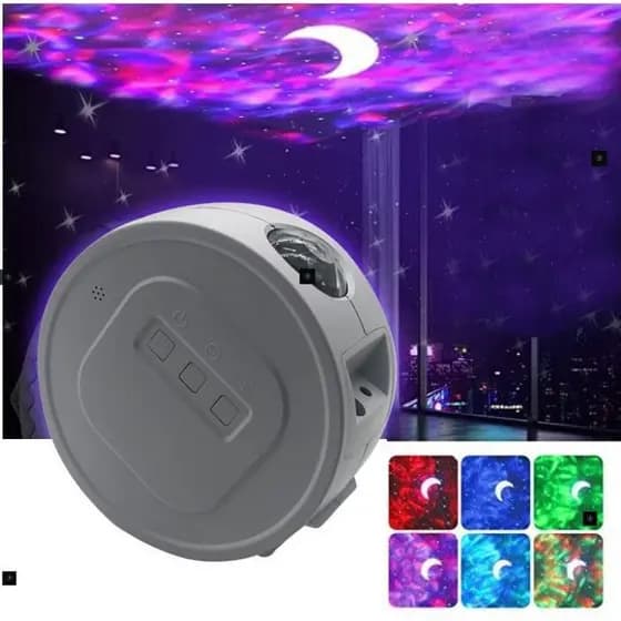 Projetor De Luz Noturna Estrela Céu Estrelado Lua Galáxia .