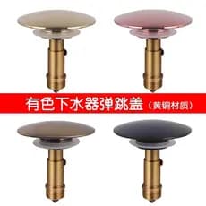 Todo o salto de cobre preto verde Bronze ouro Plug antigo bacia de vidro lavatório escorredor tampa