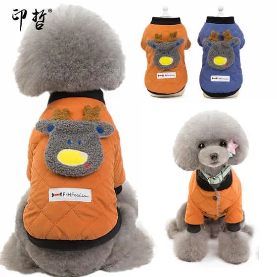 Roupas para cães inverno grosso acolchoado jaqueta Teddy Bichon pequeno cão filhotes animal de estimação bonito outono i