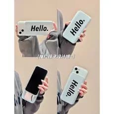Adequado para iphone14promax Capa de telefone exclusiva criativa Hello Letter 13 Nova Apple 15promax Superfície de espel