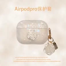 Adequado para airpodspro2 capa protetora ins estilo camélia luxo airpodspro capa de fone de ouvido influenciador Apple f