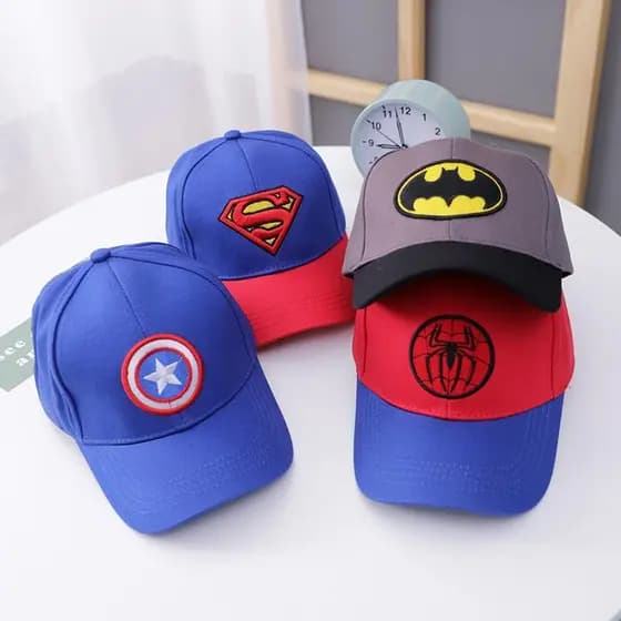 Boné de beisebol infantil com tema Marvel Spiderman Cartoon bordado boné de bebê comércio exterior chapéu infantil na mo
