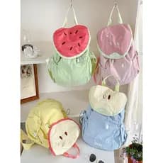 Verão dopamina contraste cor Mini mochila feminina 2025 novo estilo estudante universitário maçã bonito pequeno saco de