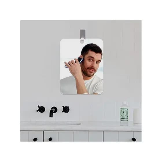 2025 novo Cross-Border banheiro chuveiro Anti-nevoeiro espelho de maquiagem do banheiro espelho de barbear masculino esp