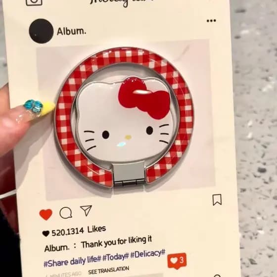 Menina coração kt gato divertido bonito MagSafe suporte magnético novo estilo forte adsorção novo estilo pegajoso portát
