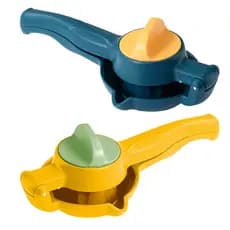 Espremedor de Frutas Manual com Sistema de Rotação Prático Resistente Para Sucos Naturais Limão Laranja Uso Doméstico