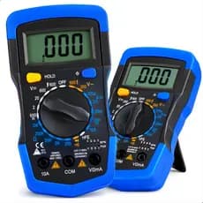 Multimetro Digital Profissional Automatico True Rms Cat Nvc Com Lanterna Azul