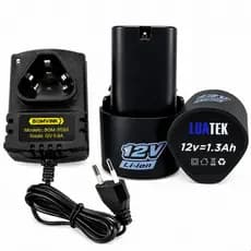 Bateria para Parafusadeira 12V +Carregador Compacto para Parafusadeiras 12V Para Ferramentas Elétricas uso Profissional