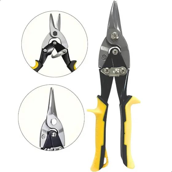 Tesoura de Cortar Chapa 25cm Liga Alta Qualidade Corte Industrial Antiderrapante Ferramenta Cortar Chapa Metálicas Aço