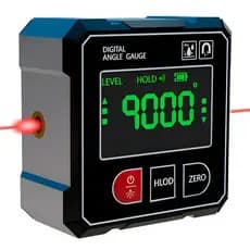 Inclinômetro Digital Laser Medição de Ângulos Bidirecional Ip54 Ideal Construção Função Retenção Conversão de Unidades
