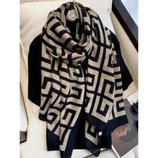 Cachecol de inverno feminino lenço de seda primavera outono All-Match algodão linho moda High-End quente cachecol exteri