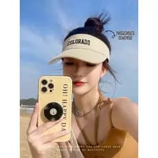 Chapéu feminino verão ao ar livre viagem capa rosto pára-sol boné de beisebol pico mostrar rosto pequeno vazio superior