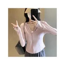 Slim-fit gelo seda protetor solar roupas femininas estilo fino sensação legal Anti-ultravioleta jaqueta de verão esporte