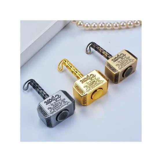Edc brinquedo de descompressão thor martelo Metal ponta do dedo girador jogando peça rotativa descompressão pequeno obje