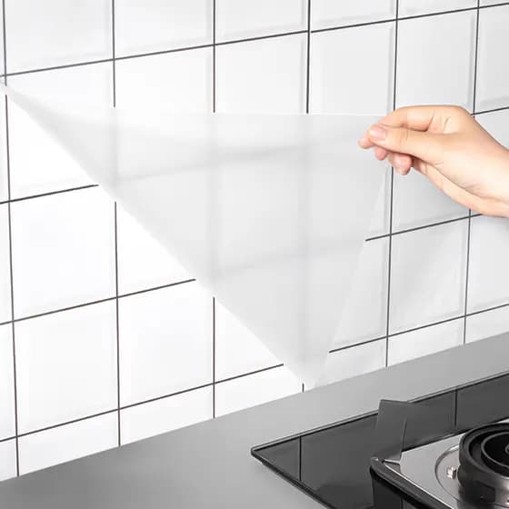 Adesivo à prova de óleo de cozinha japonesa autoadesivo transparente resistente a altas temperaturas exaustor adesivo de