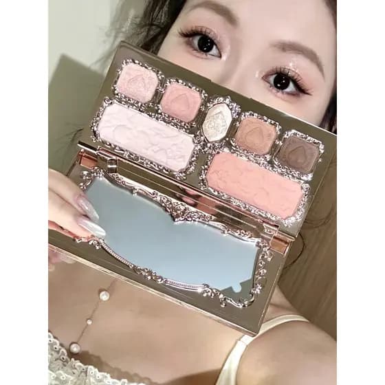 Uma placa ganha rosto inteiro!Flor sabe paleta abrangente Facial paleta de sombras Blush destacando contorno paleta de m