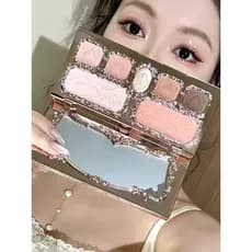 Uma placa ganha rosto inteiro!Flor sabe paleta abrangente Facial paleta de sombras Blush destacando contorno paleta de m
