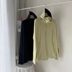 Cool Raw Yarn Versão Solta Protetor Solar Roupas Aba Removível