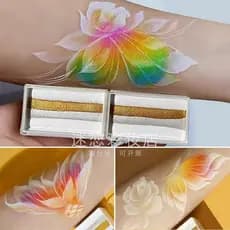 Crianças pintura Facial série multicolorida arco-íris tira pigmento transparente sereia borboleta cor pacote de substitu