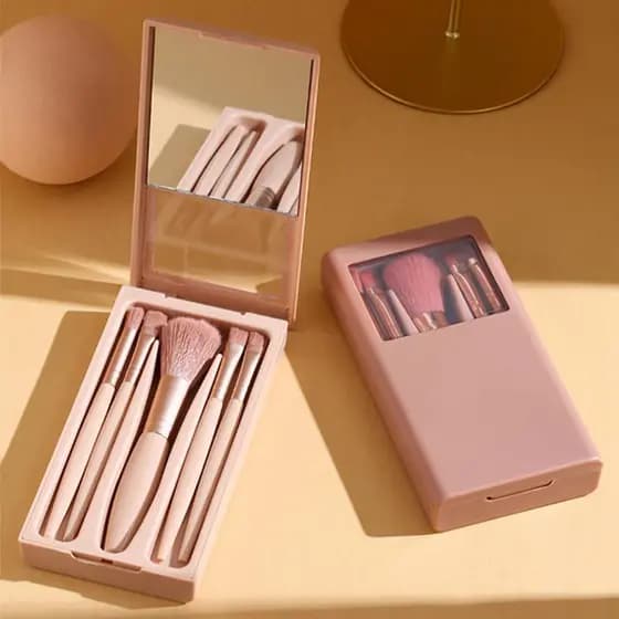 Mini conjunto de pincéis de maquiagem portátil conjunto completo de ferramentas genuíno Super macio caixa de armazenamen