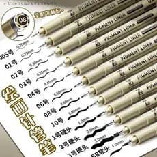 Caneta de agulha Art Conjunto de canetas de linha dedicada para estudantes usam caneta de ponta macia Anti-manchas à pro