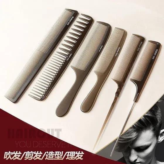 Pente de corte de cabelo estilista dedicado pente de cauda pontiaguda pente de duas cabeças estilo japonês masculino fem