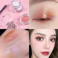 Influenciador na moda maquiagem diamante lantejoulas destaque monocromático sombra Glitter perolado portátil Super Flash