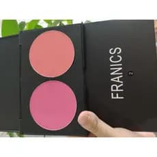 Paleta de Blush de duas cores rosa rosa laranja vermelho maquiagem diária palco maquiagem desempenho uso Rouge pó maquia