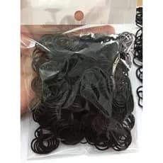 Anel de borracha pequeno preto, elástico preto, faixa de borracha preta, corda de cabelo, não é fácil de quebrar, boa el