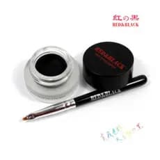 Genuíno vermelho e preto maquiagem profissional rico a preto delineador líquido não-desbotamento cabelo combinando escov