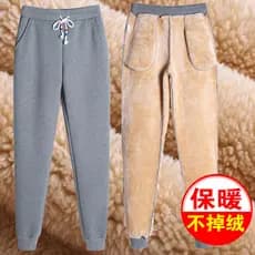 Casual cordeiro velo calças esportivas senhoras novo estilo outono inverno solto Sweatpants tamanho grande mais magro ol