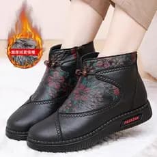 2025 outono inverno novo estilo de meia-idade idosos antiderrapante quente botas curtas de sola macia All-Ma