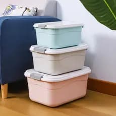 Caixa de armazenamento de plástico caixa organizadora de roupas com tampa caixa de armazenamento portátil Extra grande c