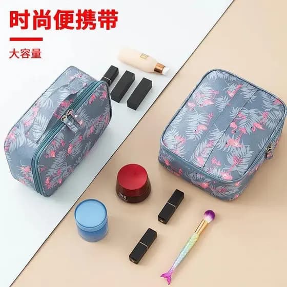 Saco cosmético feminino portátil à prova dwaterproof água grande capacidade saco de higiene pessoal viagem saco de armaz