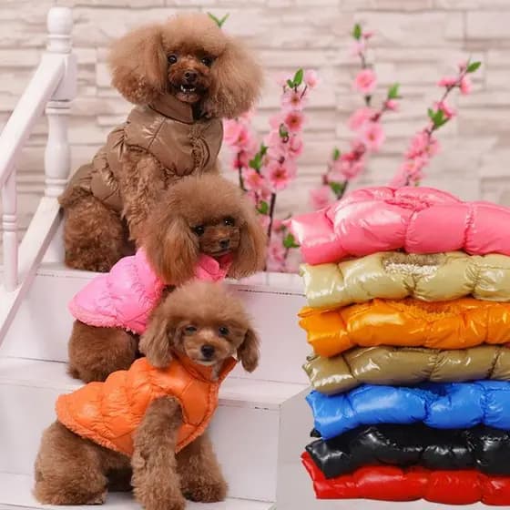 Inverno quente filhote de cachorro roupas de pelúcia colete para animais de estimação engrossado roupas de gato Cross-Bo