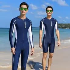 Maiô de uma peça masculino 2023 novo estilo protetor solar cinco pontos mergulho maiô adulto secagem rápida surf comérci