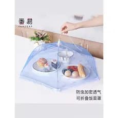 Capa de comida A1pq801-capa de prato dobrável guarda-chuva sobras Anti-mosca capa de mesa de jantar verão comida cozinha