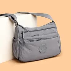 Bolsa multicamadas de tecido Oxford Bolsa feminina de meia-idade Bolsa mensageiro de lona atmosférica grande @