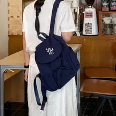 Estilo coreano All-Match mochila Casual carta bordado escalada pequena mochila saco de computador estudante Commuter sac