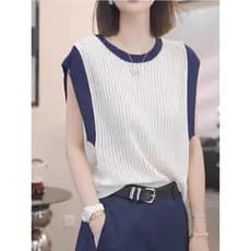 Tamanho grande temperamento moda estilo minimalista malhas estilo fino 2026 verão novo estilo mais magro olhar elegante
